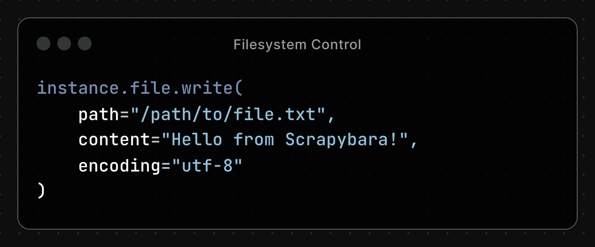 Filesystem Control